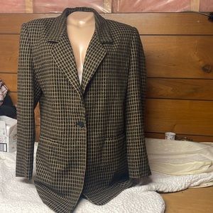 Focus 2000 by Charles Glueck - Vintage one button lined blazer - Shoulder pads